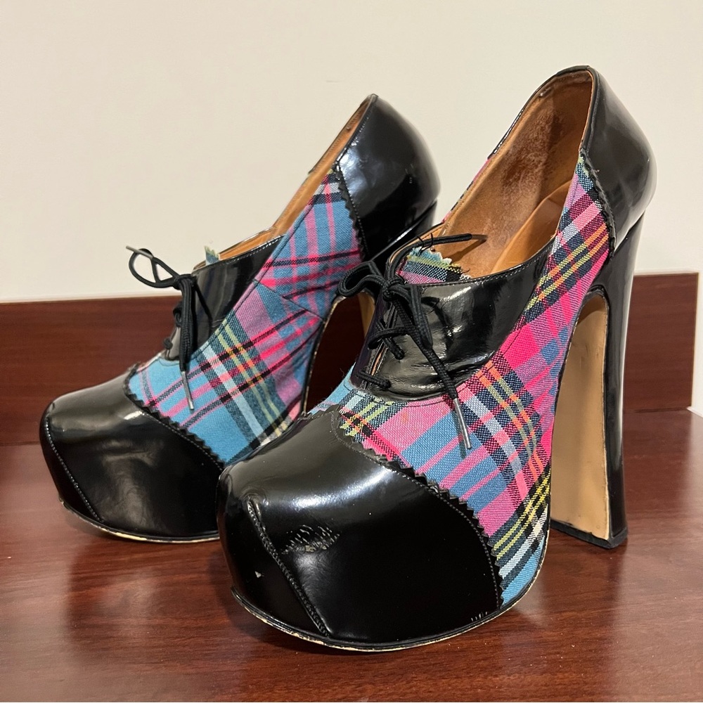 Vivienne Westwood Vintage Blue Mac Tartan Heels